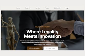 build dynamic notary website lawyer website law firm website notary landing page