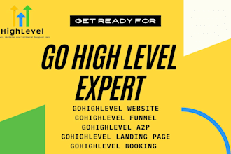build ghl website, ghl landing page, set up ghl automations, ghl a2p, ghl design