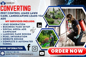 generate converting pest control leads lawn care, landscaping leads via ads