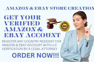 create a verified amazon seller account and register llc or ltd with attorney