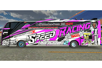 create stunning, professional bus wrap vehicle wrap design