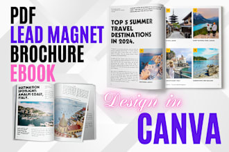 make professional PDF lead magnet, brochure, ebook design in canva
