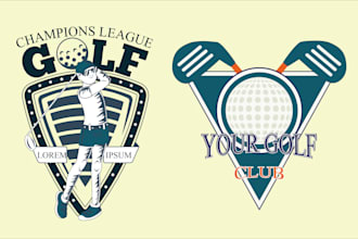 do hand drawn tennis golf team event and sports logo
