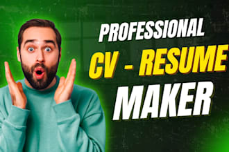 make professional CV resume maker design create  write modern ats canadian CV