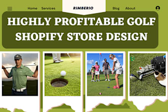 design golf shopify store golf sport accessories website golf dropshipping store