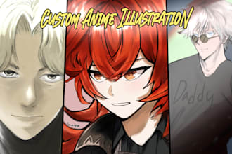 design unique anime portraits and illustrations for you