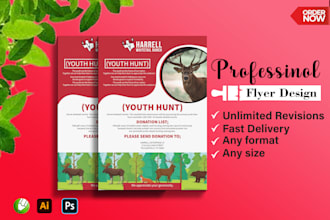do business flyer design, poster, door hanger design