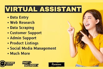 be your trusted virtual assistant, data entry, web research