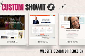 design, redesign and customize your showit website or template with blog and SEO