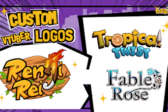 design custom logo for you in gaming anime manga style
