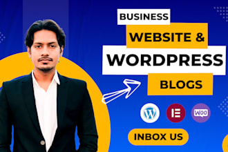 create wordpress business website, portfolio design, wordpress blogs
