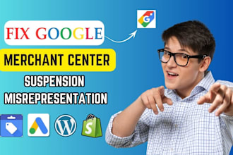 fix google merchant center suspension and misrepresentation