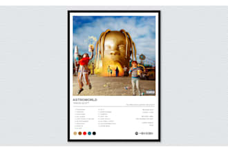 make custom album cover posters with songs and artist info