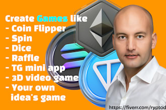 create hamster kombat, like spin, coin flipper, raffle and more on ton, solana