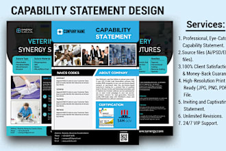 do professional capability statement and business flyer design