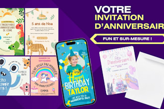 concevoir une invitation d anniversaire pour enfants
