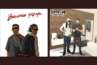 design cool mixtape cover, album cover or single cover art