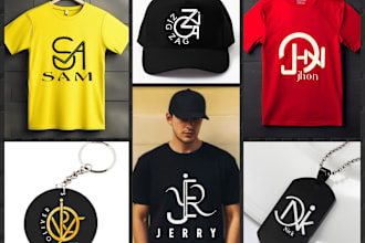 design letter monogram personal name logo maker for apparel