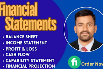 prepare financial statements, cash flow, profit and loss