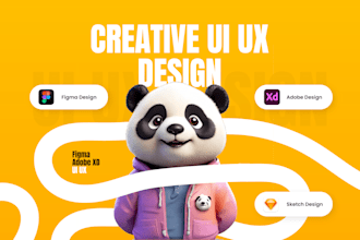 design creative homepage ui design, landing page ui design with figma or xd