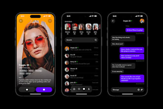 create a dating application similar to tinder, hinge, bumble for ios and android