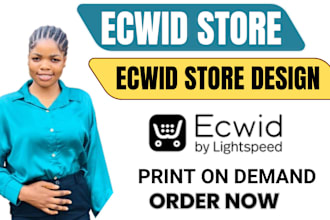 setup ecwid website ecwid store design ecwid store print on demand printiful