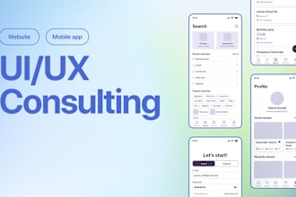 consult on your UI UX design for website or app