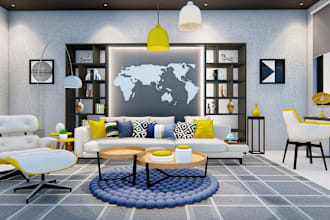 be your interior designer and home decorator for the living room, bedroom