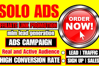 do USA solo ads, affiliate link promotion, sign up, MLM leads, boost conversion