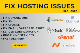 fix domain, cpanel, ssl, mail issue of godaddy, hostinger, bluehost, namecheap