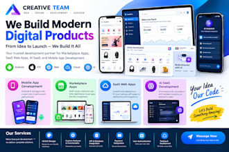 do marketplace app, saas web app, ai saas developer,mobile app development