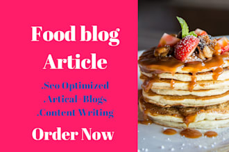 write soe optimized  food writing  and blogs food