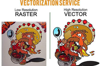 do vector tracing, raster to vectorize and redraw your logo