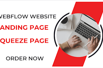 develop webflow website, create high converting landing page or squeeze page