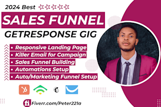 design getresponse landing page sales funnel email automation