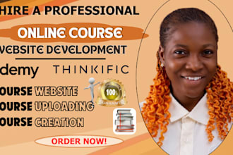 create a elearning website or online course website