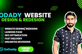 professionally design redesign godady website store with godady builder