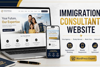 build immigration website visa website, immigration consultant wordpress website