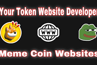 build meme coin website or crypto token website
