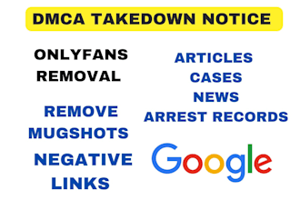 permanently remove mugshots delete negative links articles cases news on google