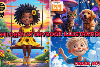 children story book illustration and children story book illustration