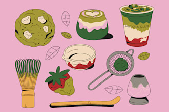 draw flat cozy vector illustration