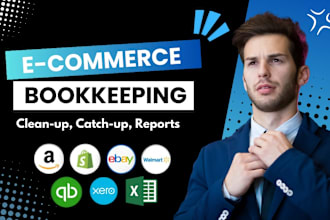 do amazon, shopify, ecommerce bookkeeping in quickbooks online, xero, excel