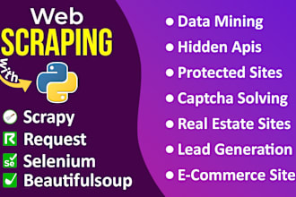 do python web scraping, data scraping, web scraper