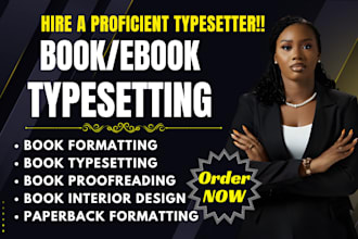 do KDP formatting, typesetting, layout design and publish your book proofreading