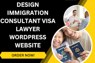 design immigration consultant website visa travel wordpress website with booking