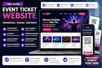 create a professional event ticket website with booking and payment system
