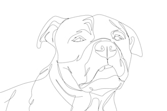 create digital line art illustration