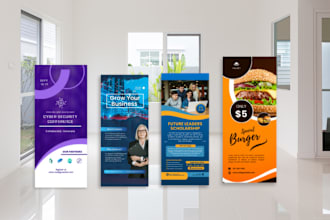 design stunning roll up banners, pop up stands and event signage