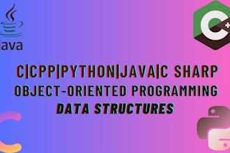 do oop in java programming task, oop cpp, data structure dsa cpp, c sharp